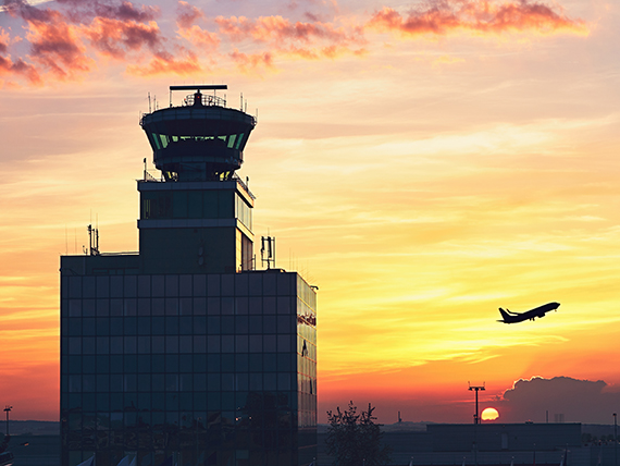 Air Traffic Control Tower during sunset