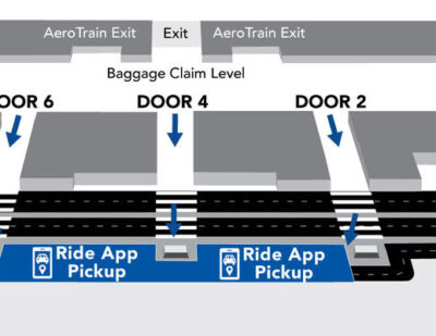 New Pickup Curb for App-Based Ride at Dulles International