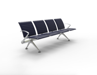 OMK | Flite – Low Back with Ribbed Coach Hide Leather finish and Polished Aluminium arms.