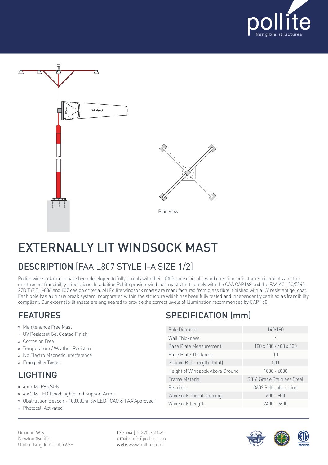 Windsock Masts Data Sheet