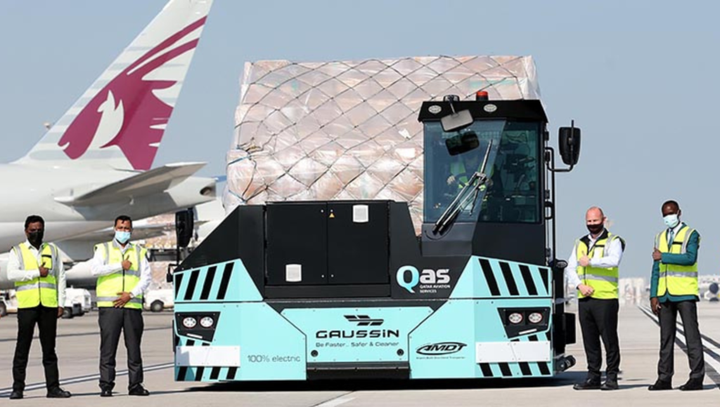 Qatar Airways Deploys Gaussin’s Electric Air Cargo Transporter