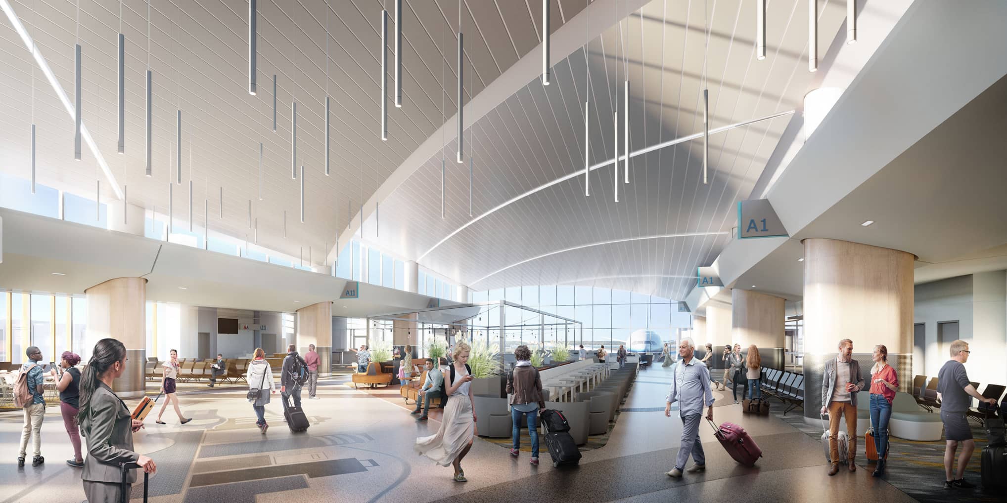 Ford International Airport Celebrates Beam Raising on Concourse A Expansion