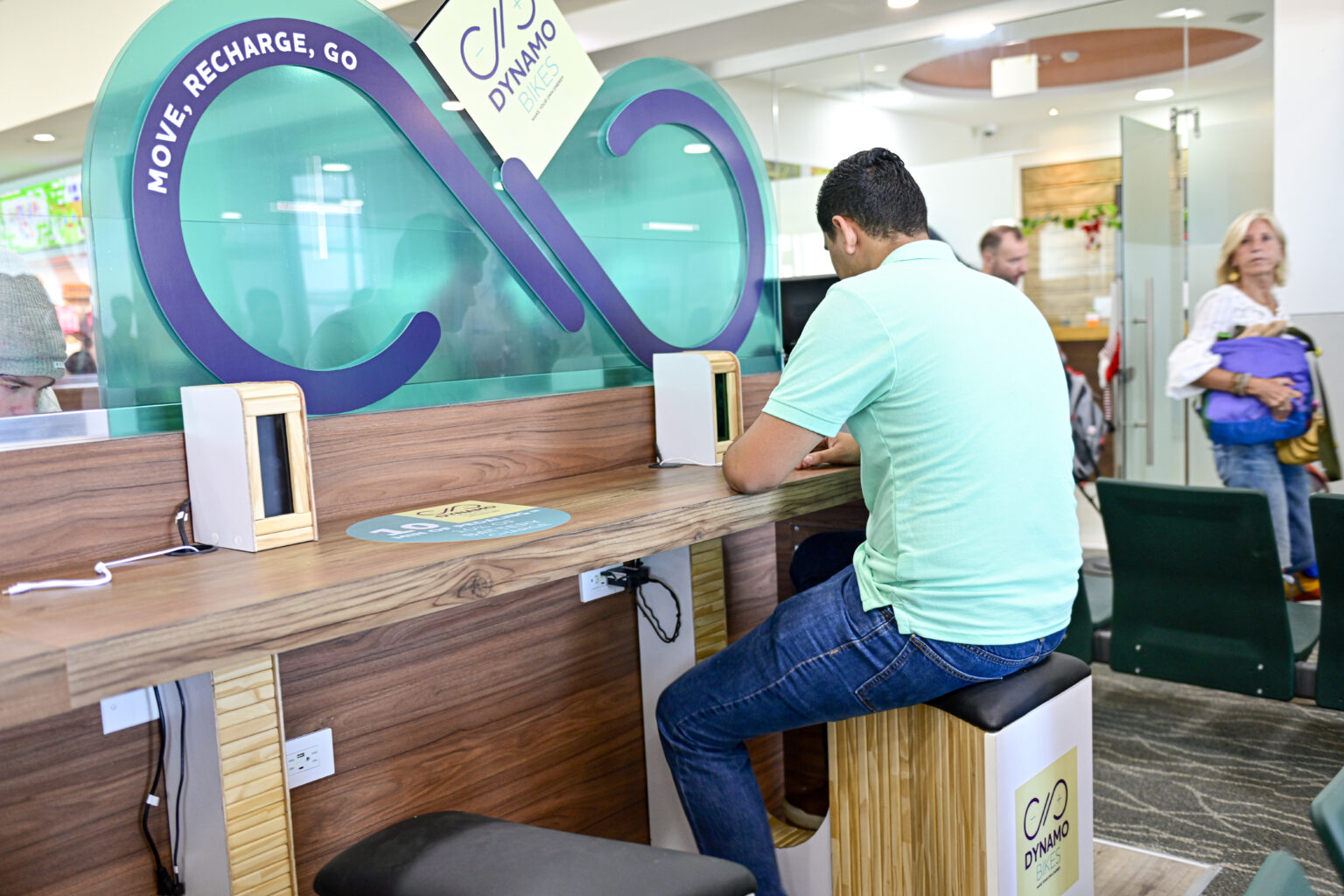 Costa Rica VINCI Airports Installs PedalPowered Phone Chargers