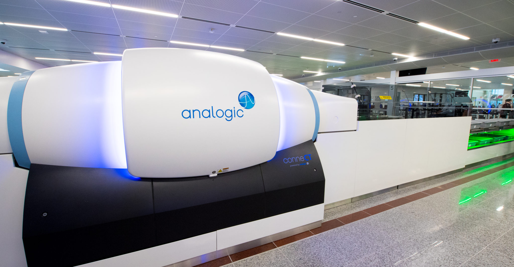 An Analogic CT scanner used for airport security screening