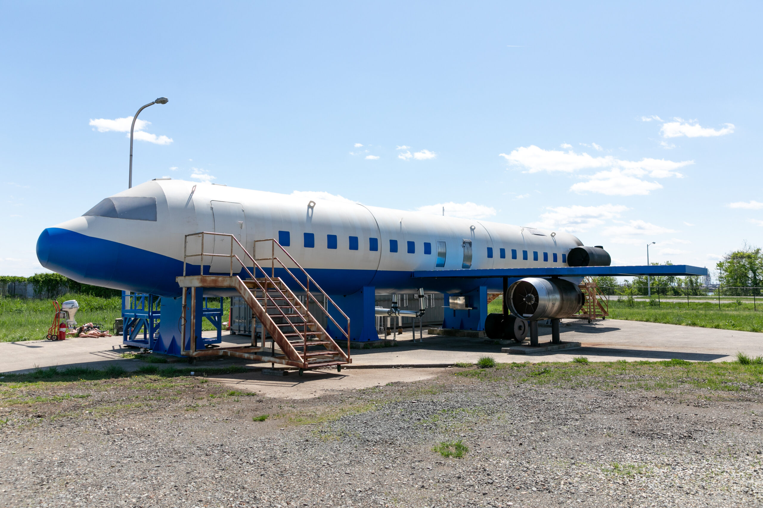 The Specialized Aircraft Fire Trainer (SAFT), where teams are trained for emergencies within an aircraft