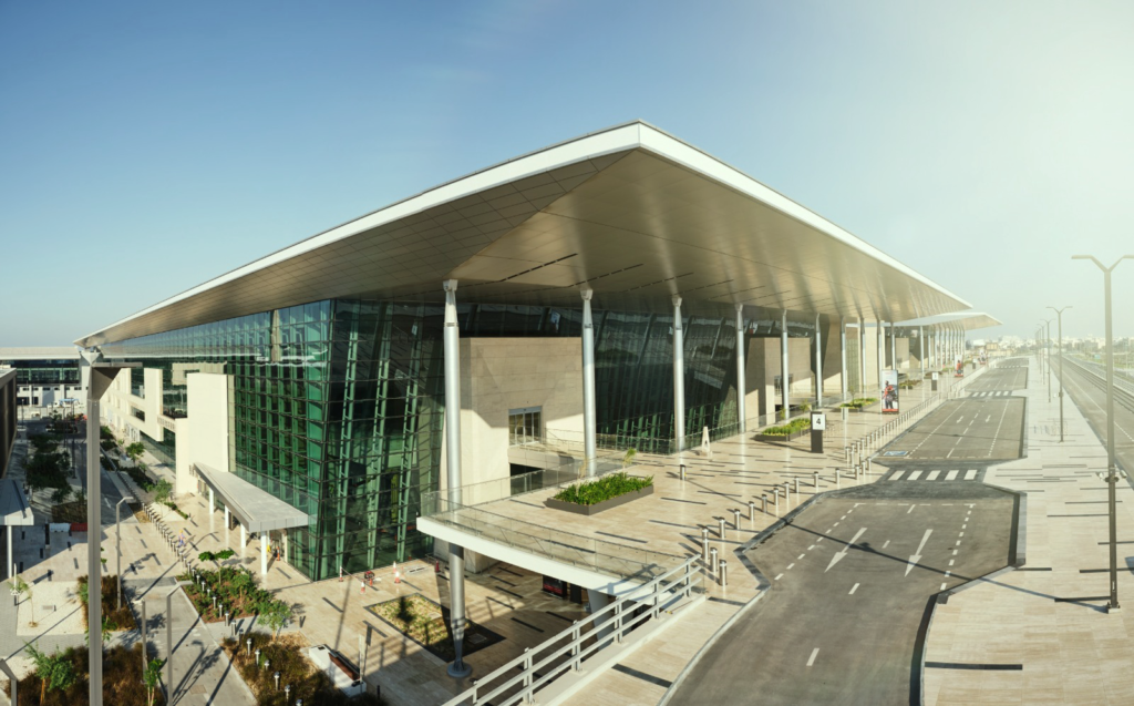 An exterior view of Bahrain International Airport