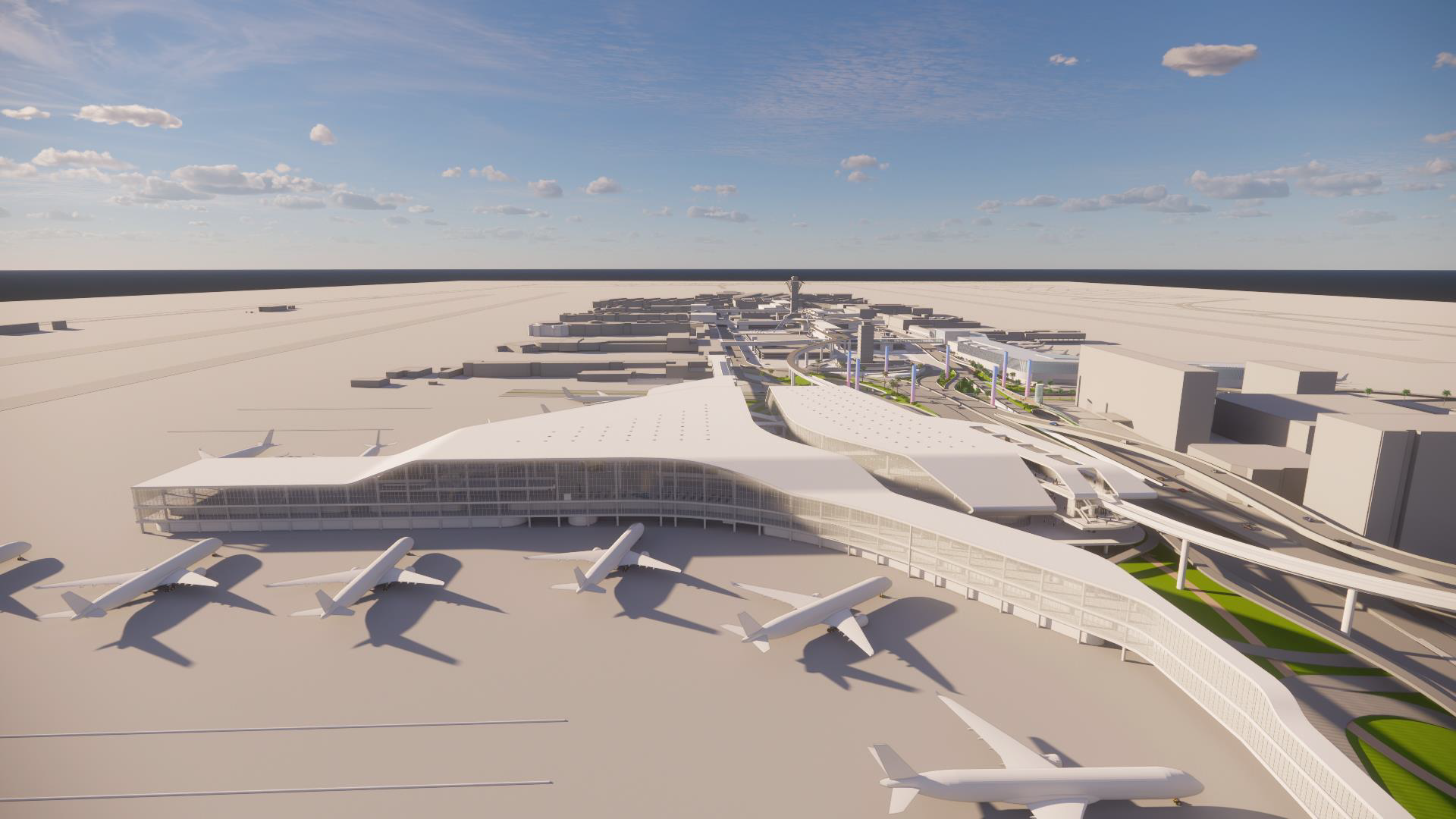 A rendering of LAX Terminal 9