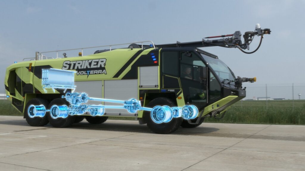 The inner workings of the regenerative breaks on the Striker® Volterra™ Electric ARFF Truck