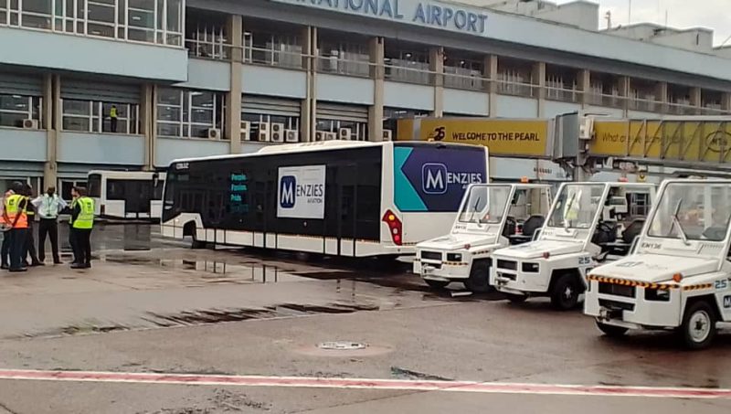 Electric ground handling equipment at Entebbe Airport