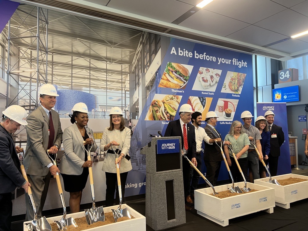 Dozens of Central Texas and Austin leaders gathered at the Austin-Bergstrom International Airport (AUS) for the groundbreaking ceremony