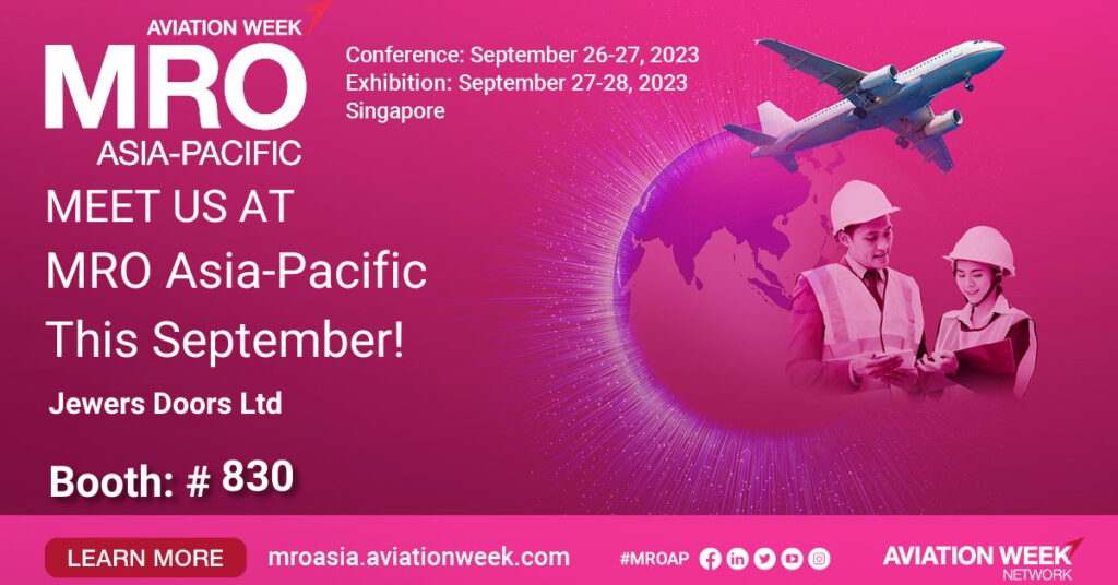 A pink banner advertising MRO Asia-Pacific 2023