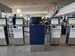 An image of a new kiosk at an airport