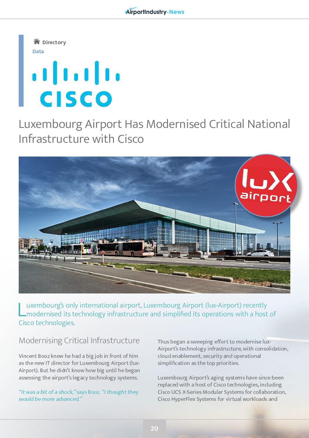 Luxembourg Airport Has Modernised Critical National Infrastructure with Cisco