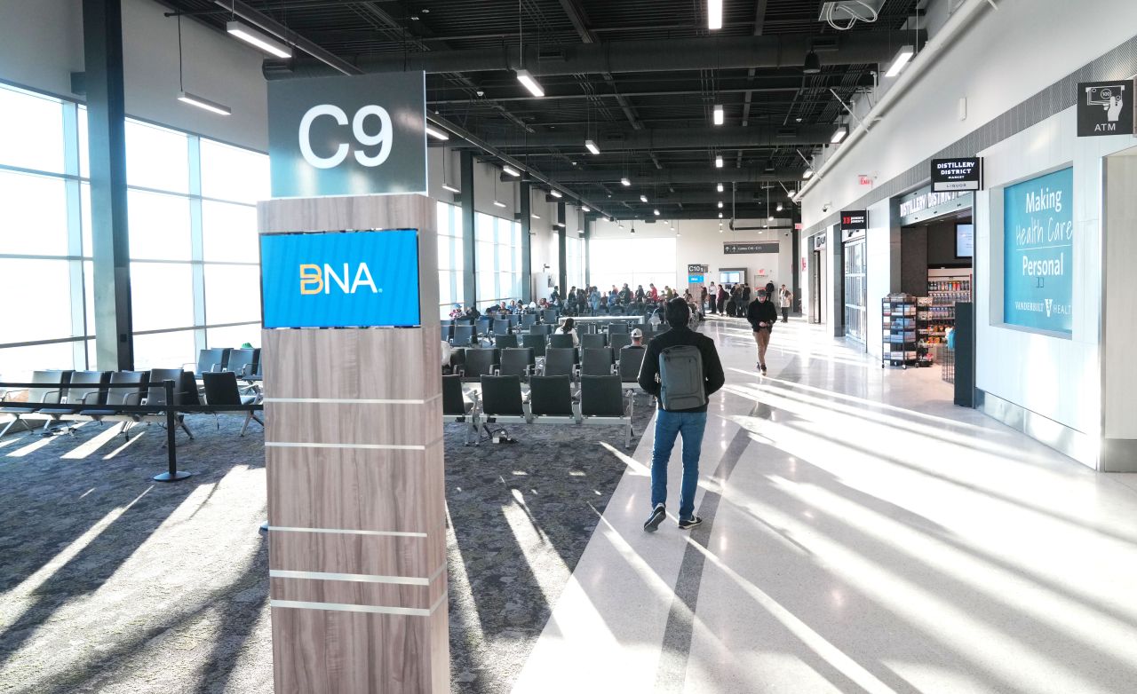 The concourse has delivered eight new gates at Nashville International Airport