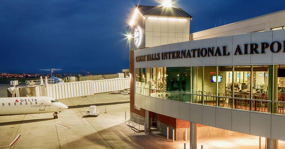 Great Falls International Airport in Montana will receive 1,278,900 USD in funding to enhance its terminal 