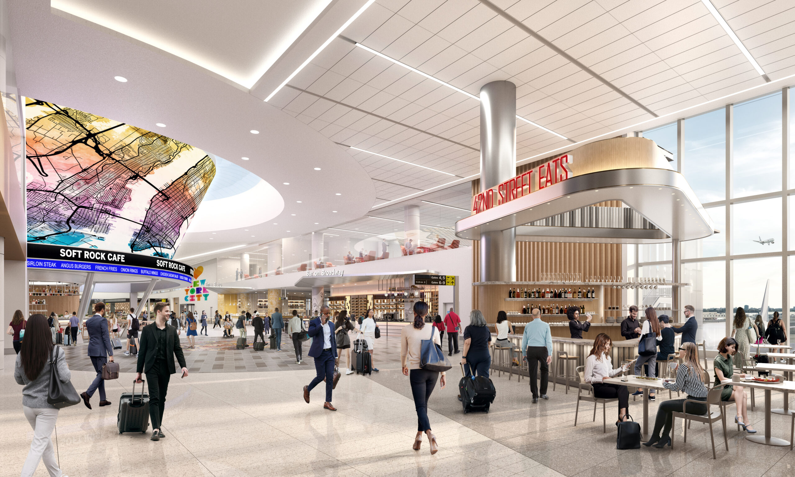 The new terminal will be home to New York City-inspired retail, dining options