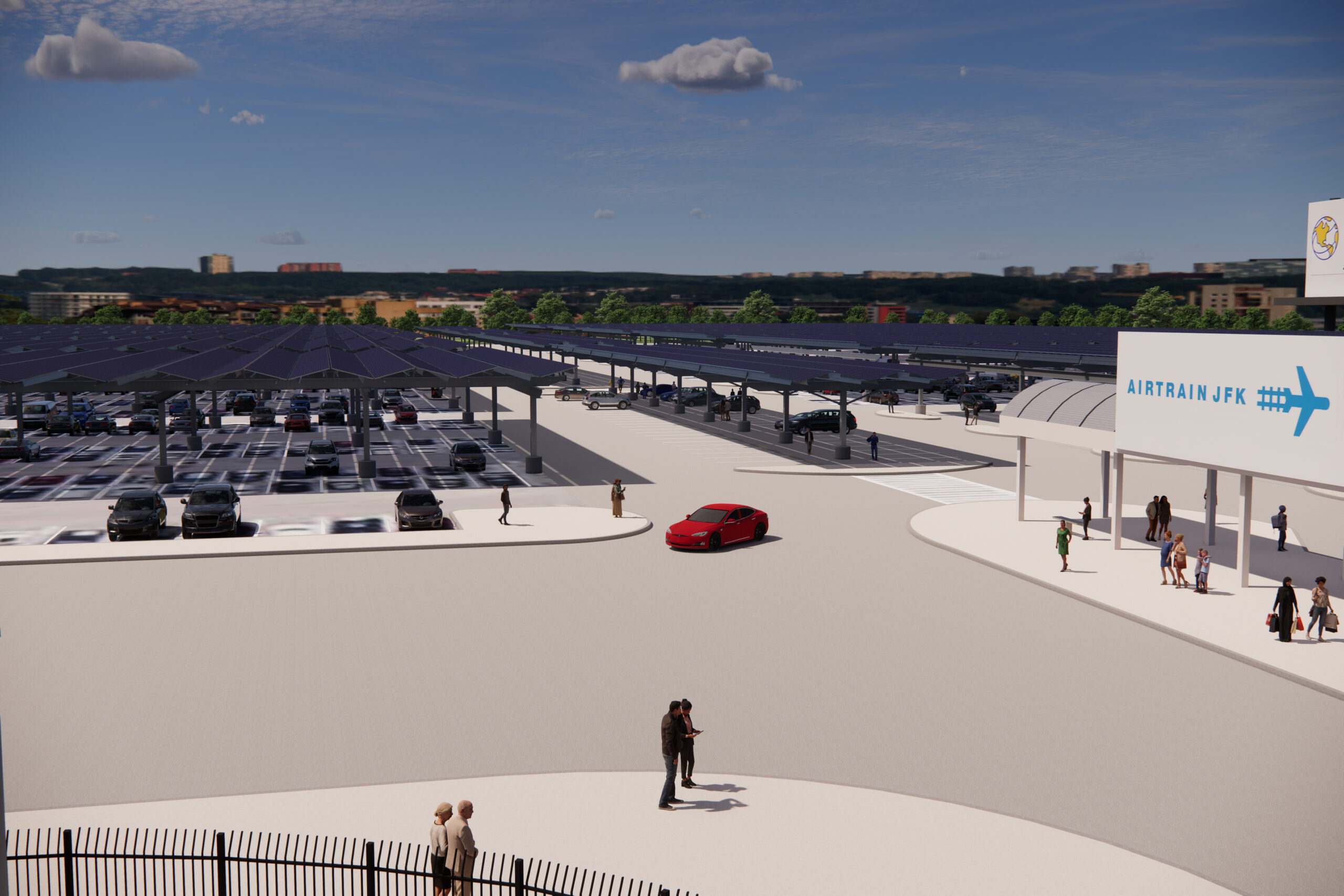 New York Gov. Hochul cited the JFK solar carport project in her 2024 State of the State message as an example of New York’s transformative infrastructure projects