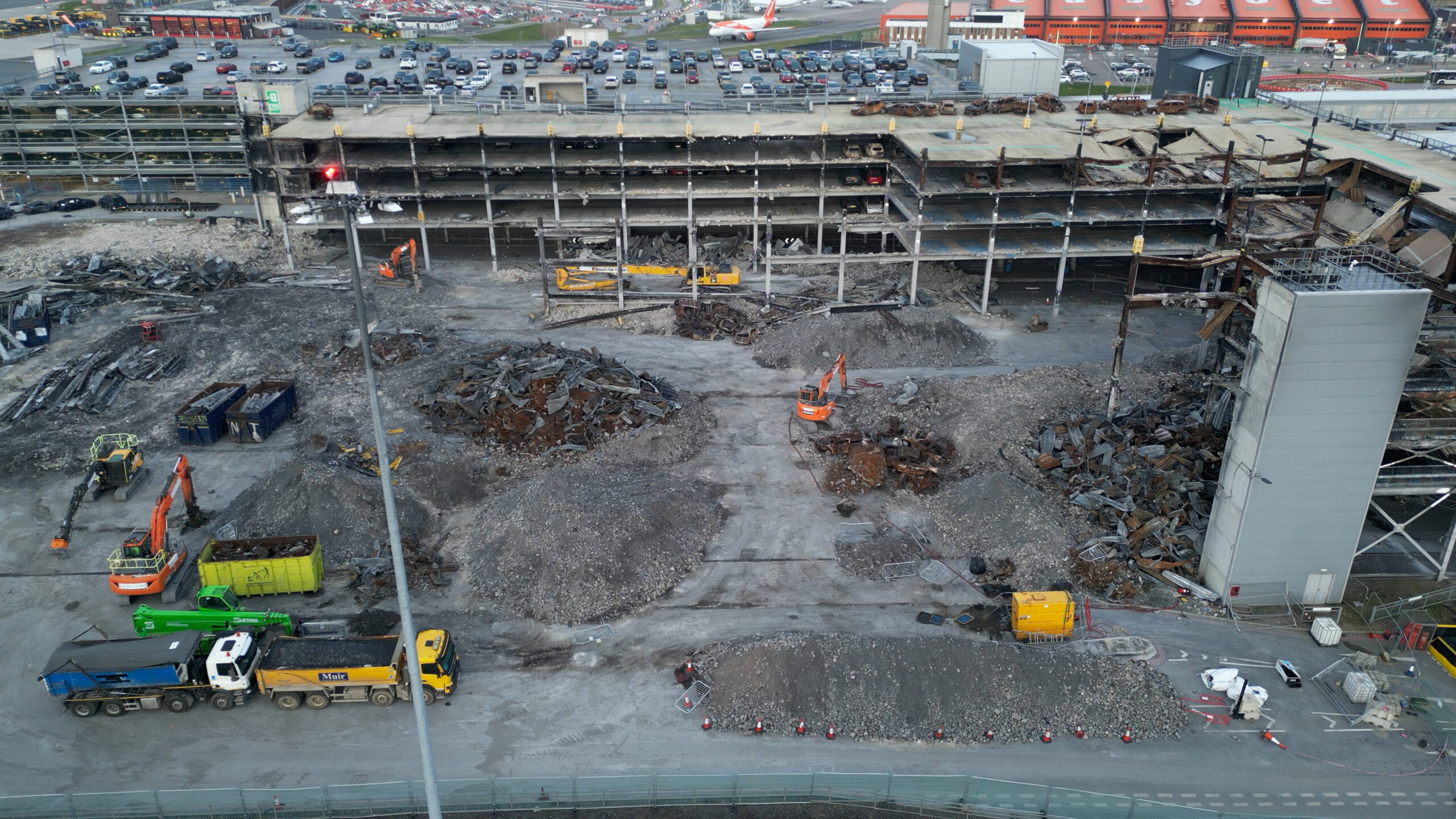 Demolition progress at LTN's Terminal Car Park
