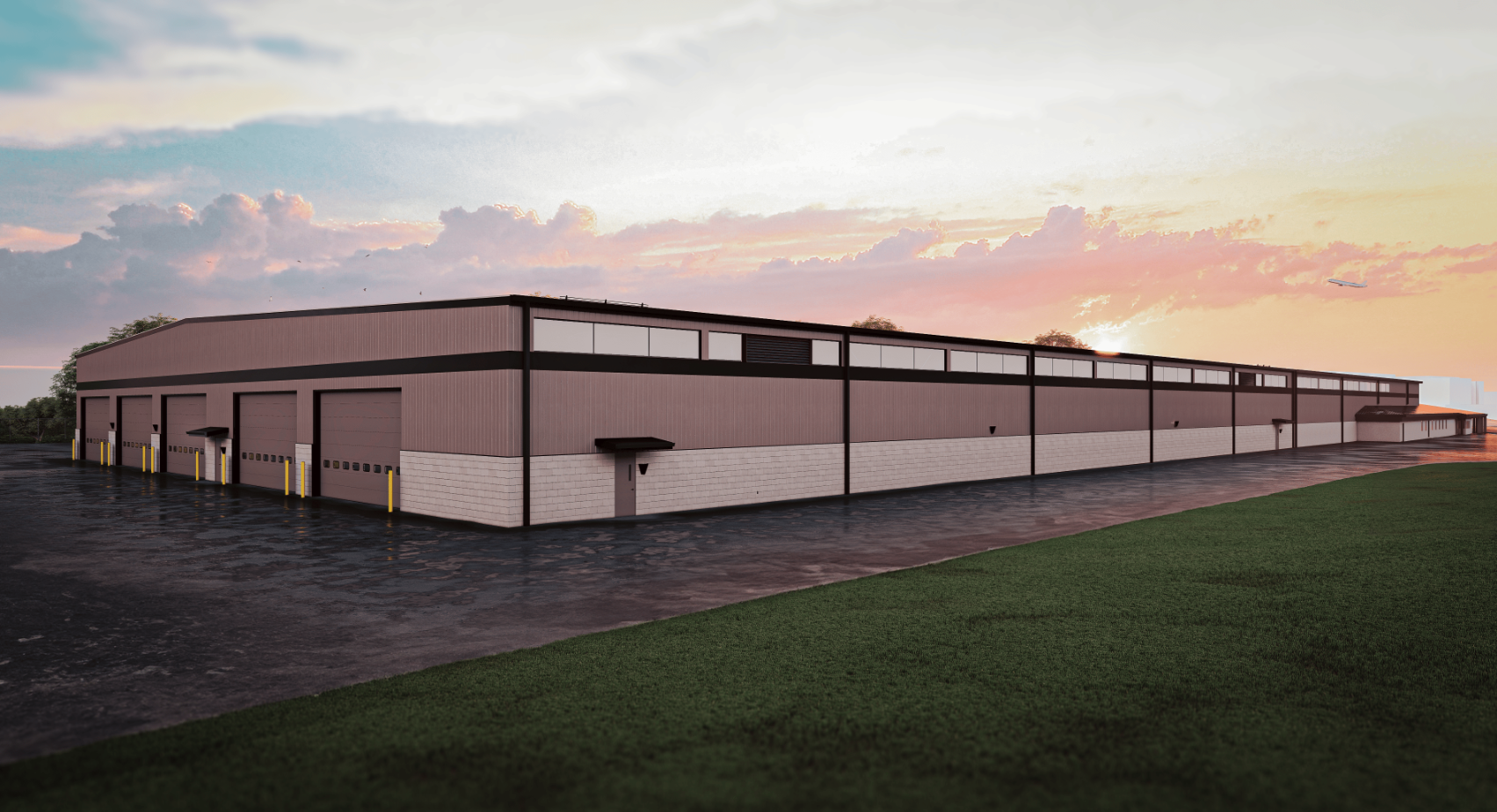 A rendering of the future Snow Removal Equipment Building