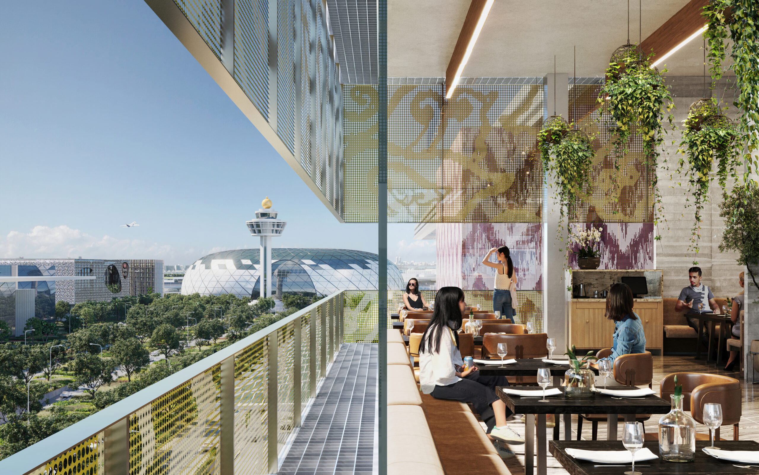 Artist’s impression of rooftop all-day dining