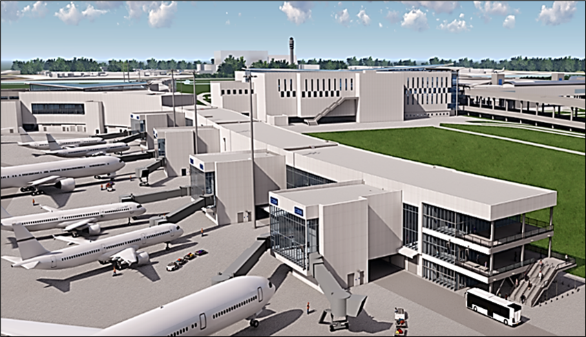 Terminal C Gates Expansion Rendering