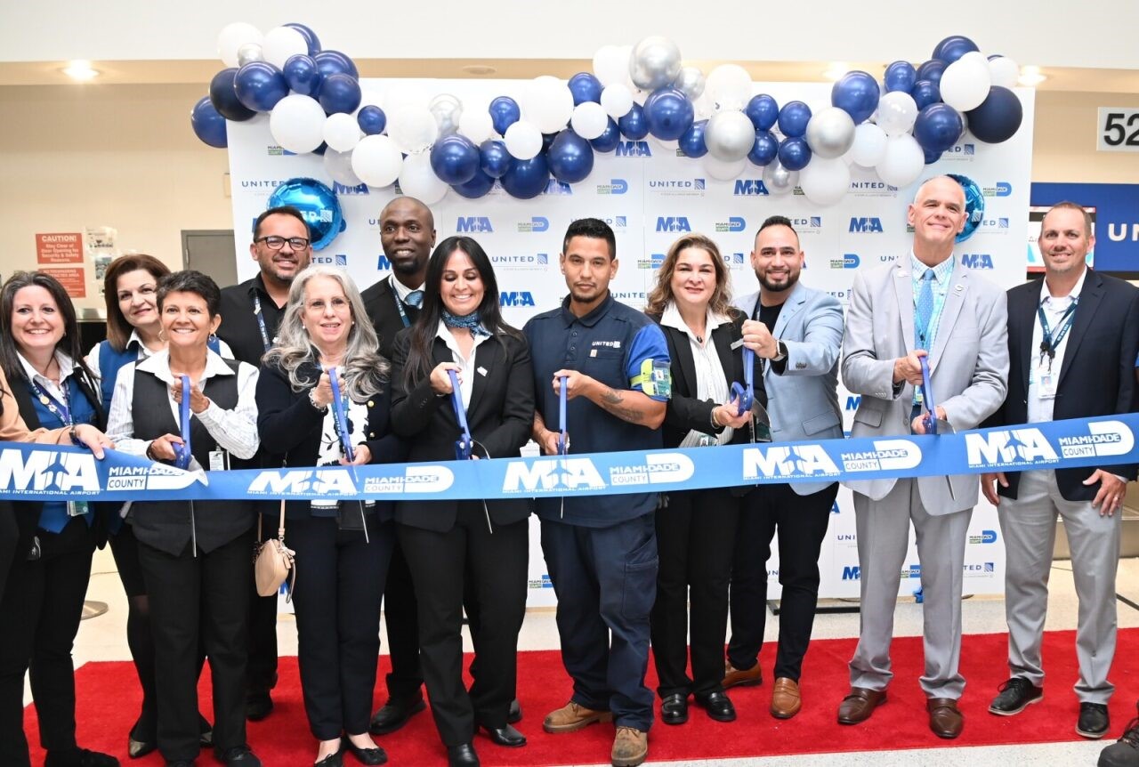 Opening of the airline’s new check-in lobby at MIA