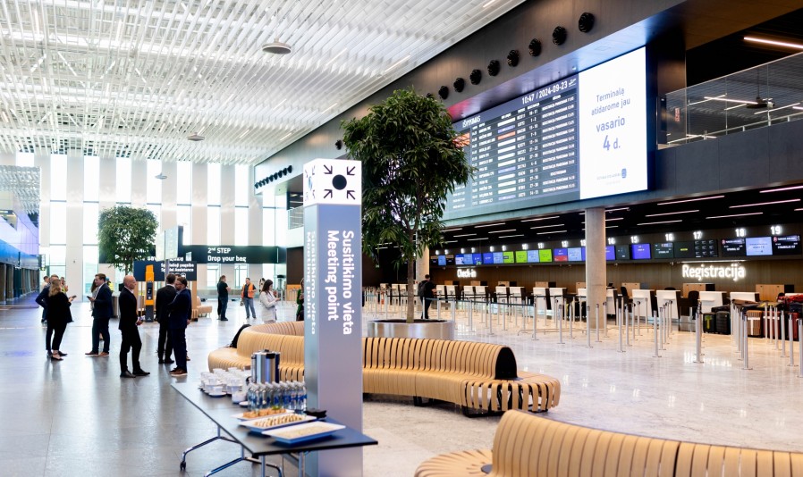 The interior design of the new terminal