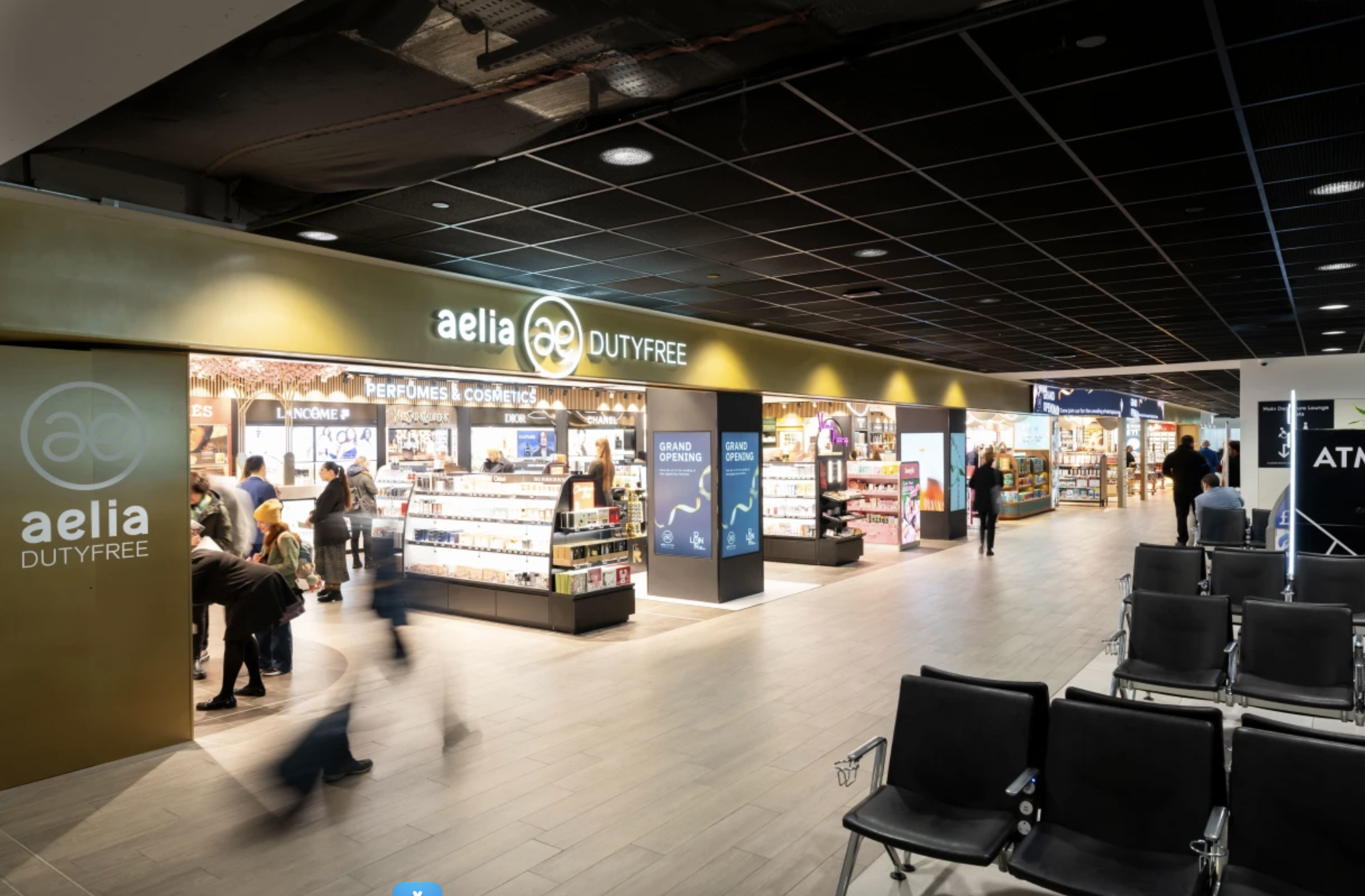 The upgraded departure lounge at London City Airport