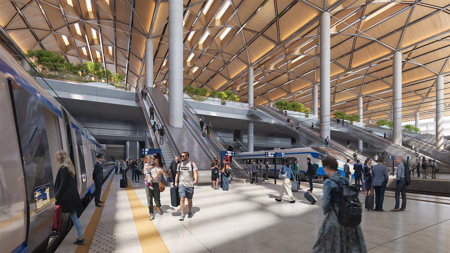 The underground railway station at CPK next to the terminal