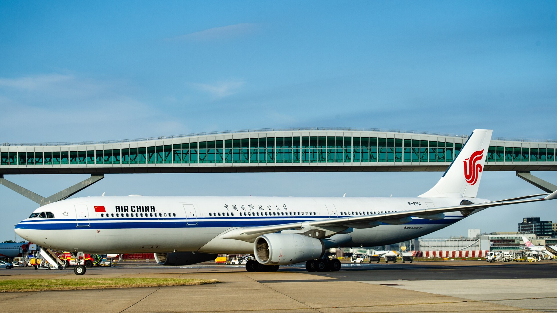 An Air China plane at London Gatwick