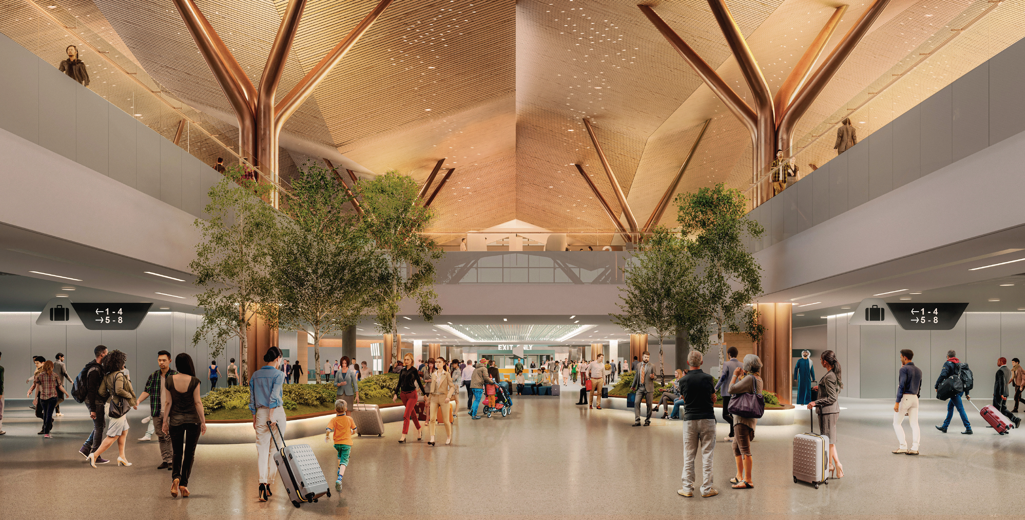 Interior rendering of the new terminal