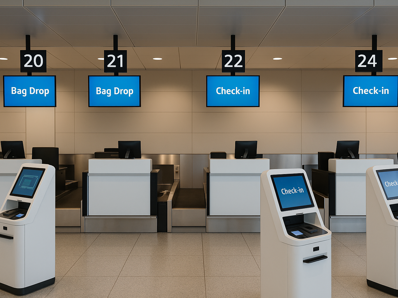 Check-In Counters & Kiosks