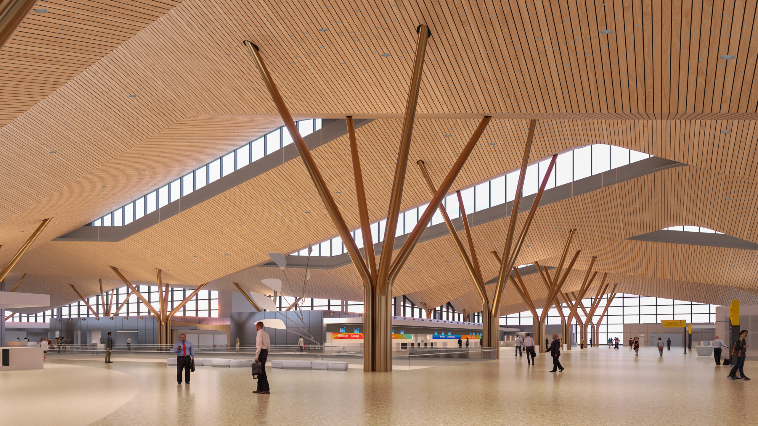 A rendering of the new Departures