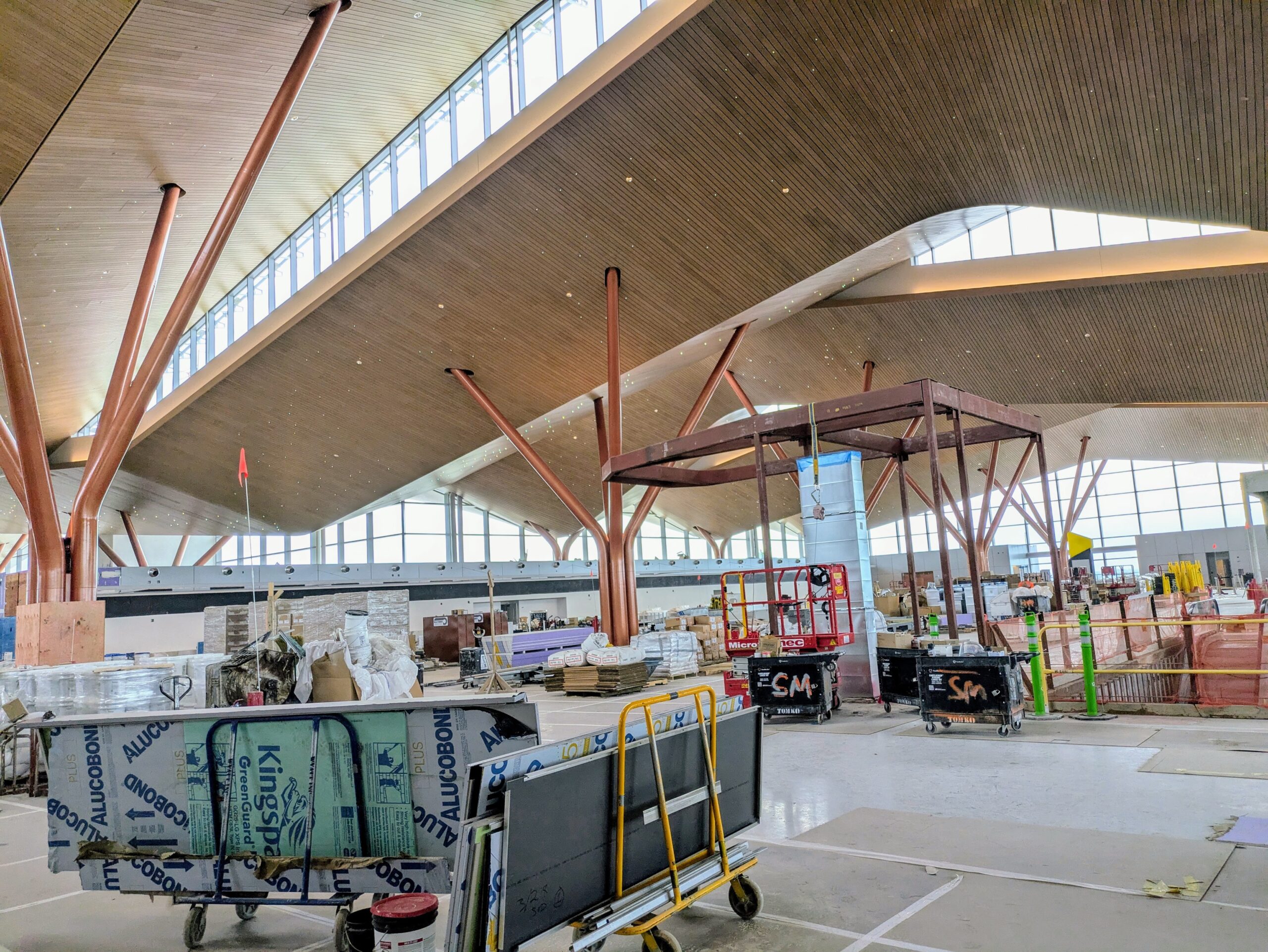 Departures under construction