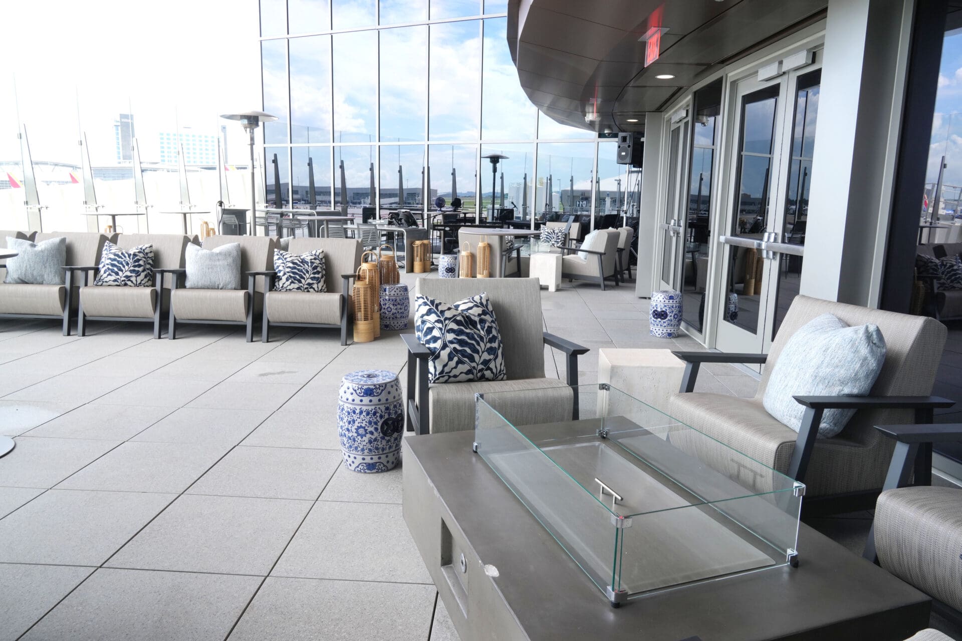 Concourse D's outdoor terrace
