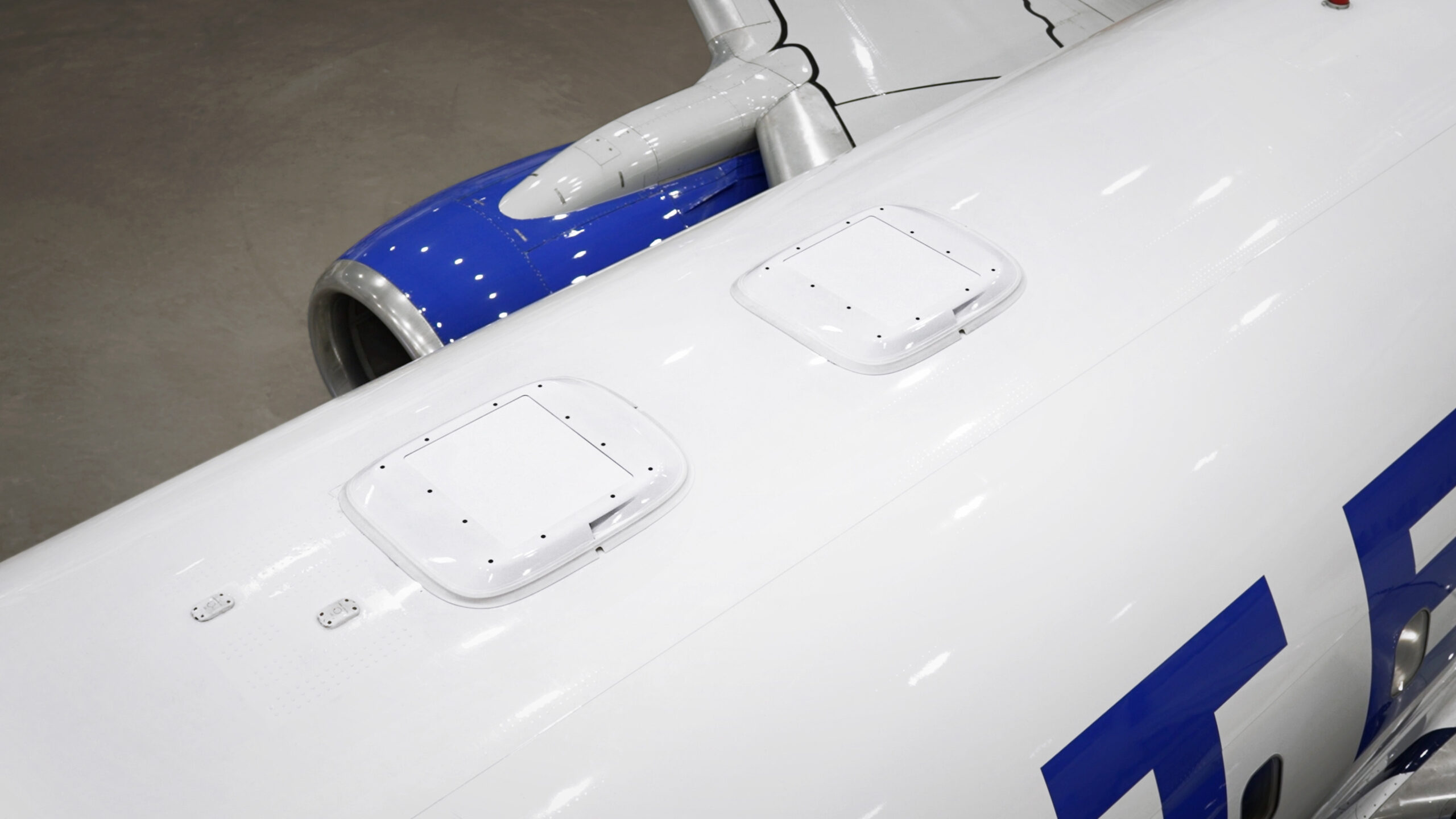 A view of a plane from above