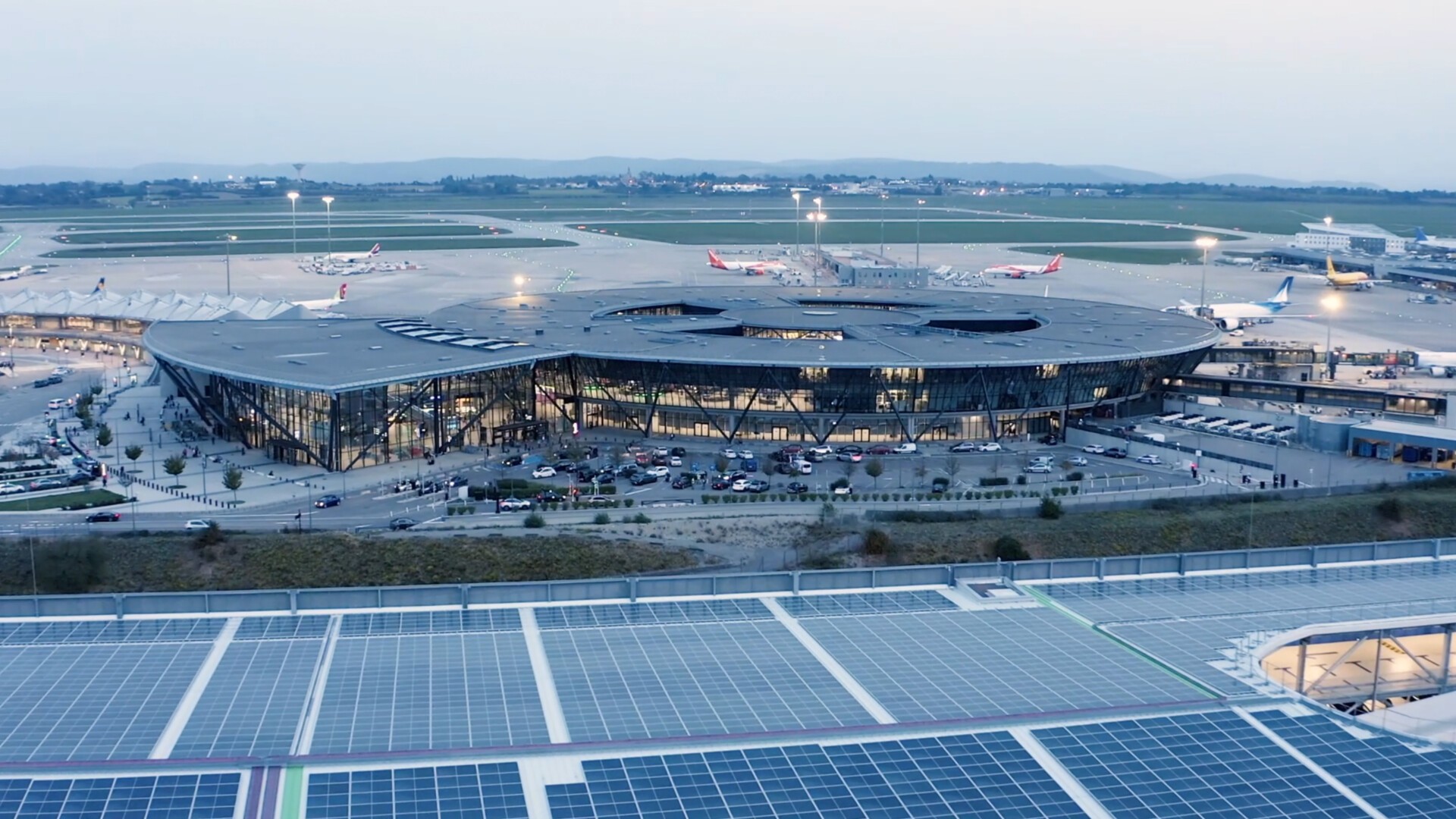 Lyon Airport from above