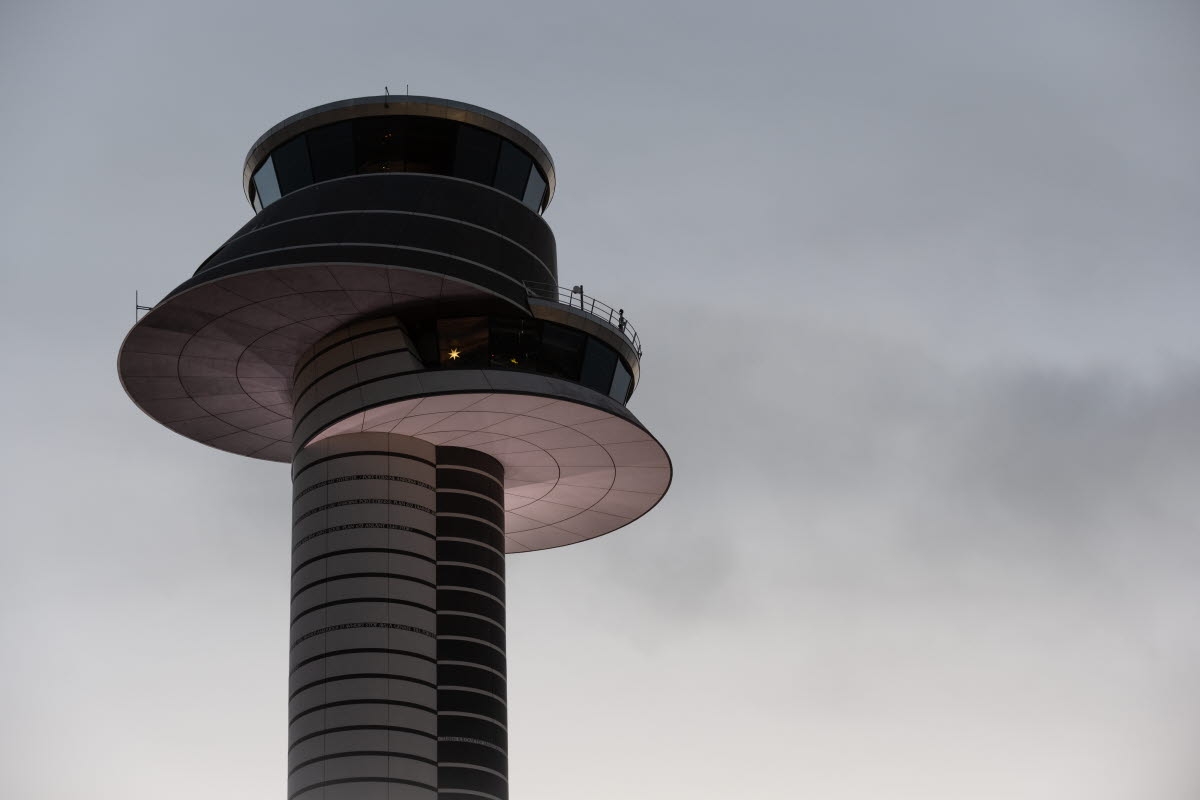 An air traffic control tower