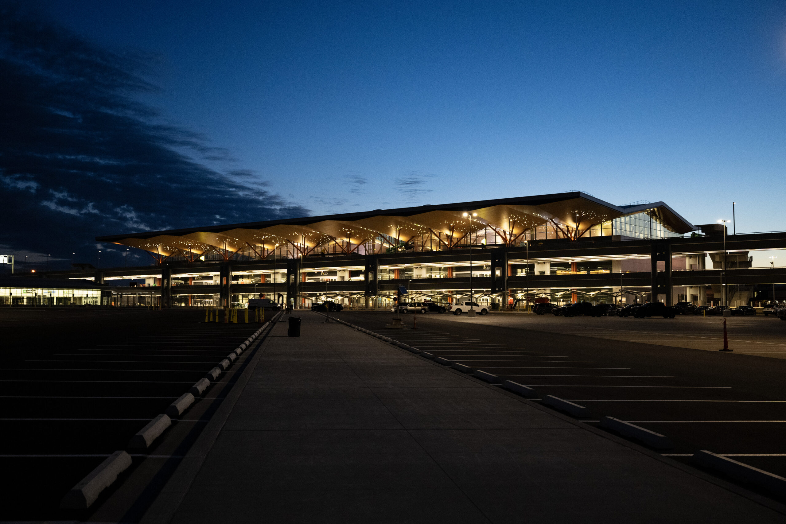 Pittsburgh International Airport New Terminal at Night