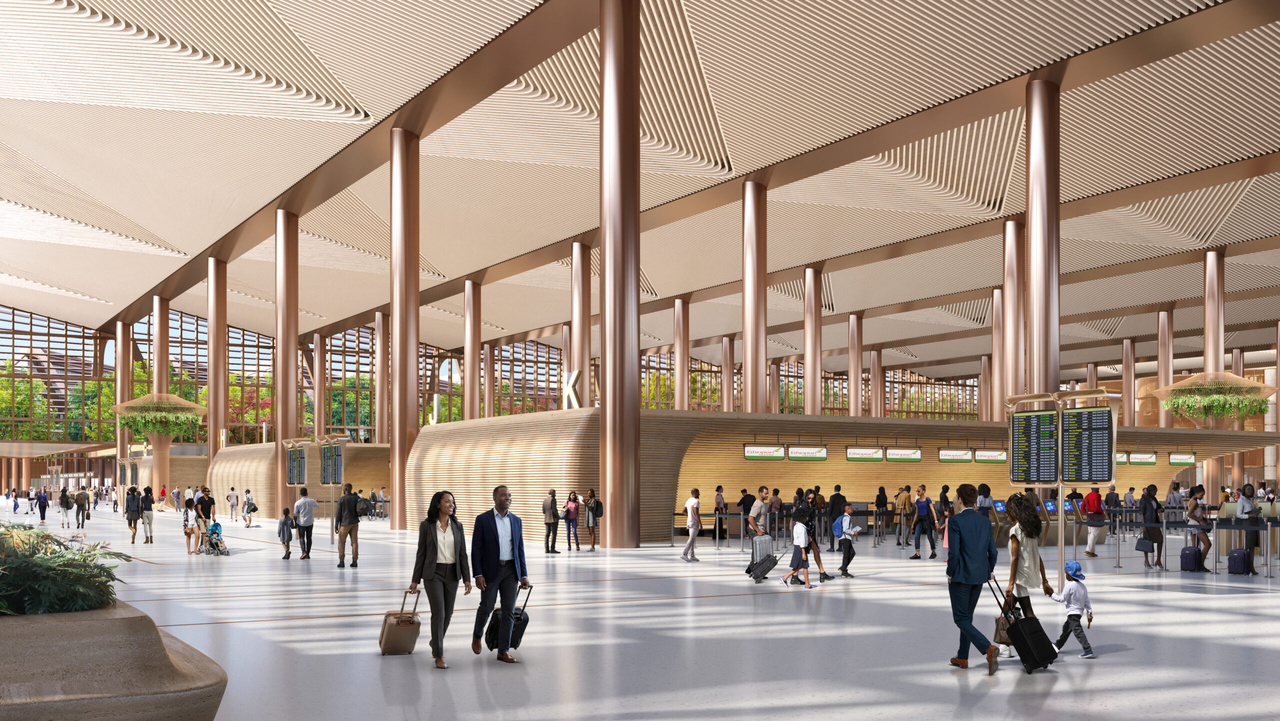 Bishoftu International Airport interior rendering