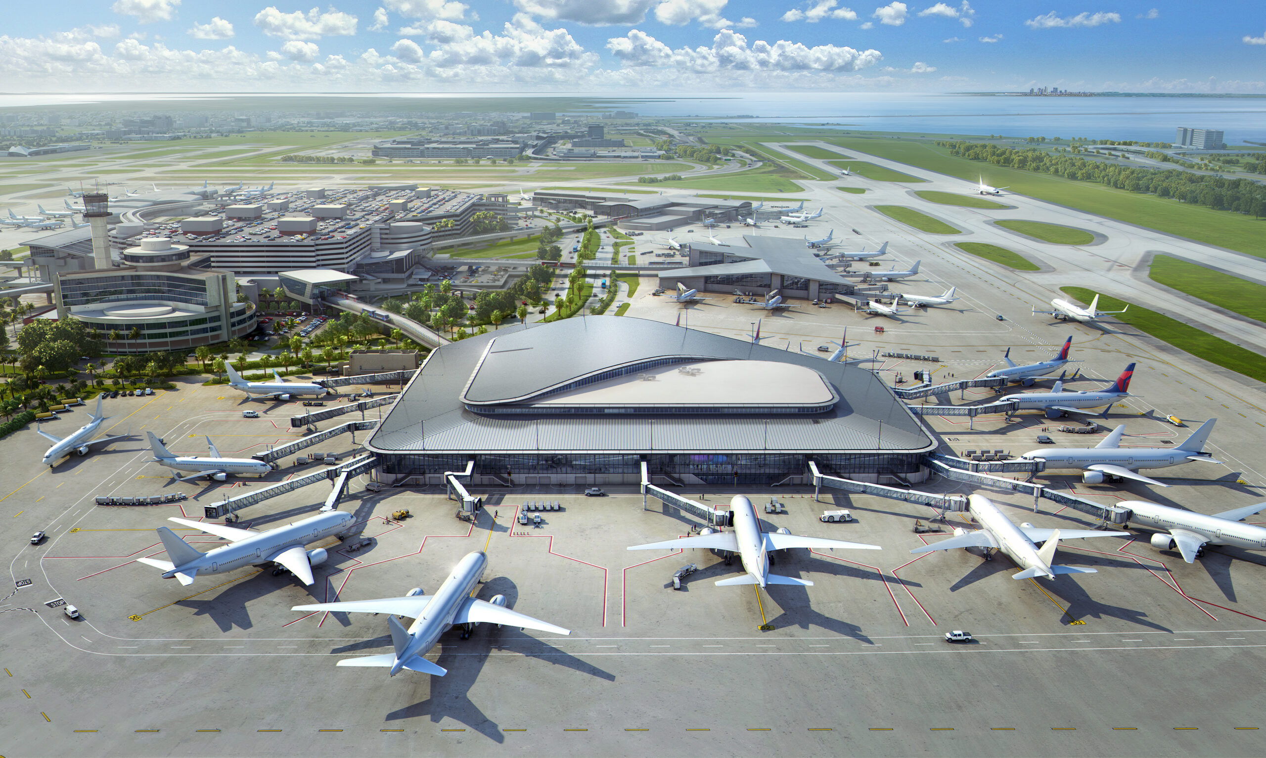 Airside D exterior facing south