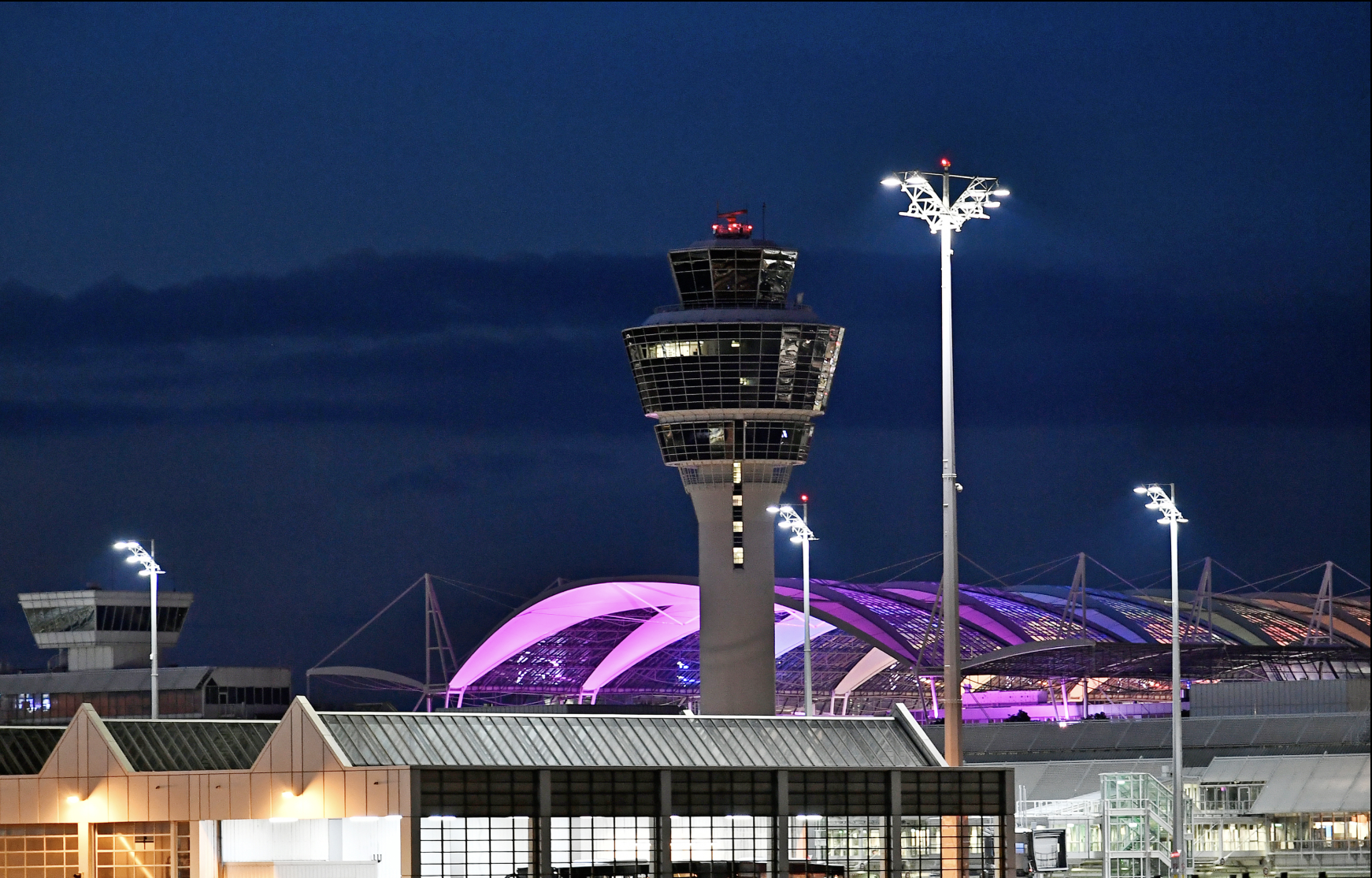Munich Airport at night
