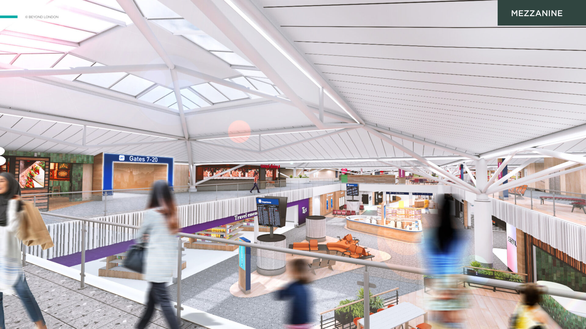 An artist rendering of a mezzanine
