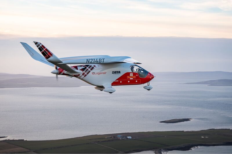 Over 10 days, BETA’s ALIA electric aircraft operated across Loganair's network