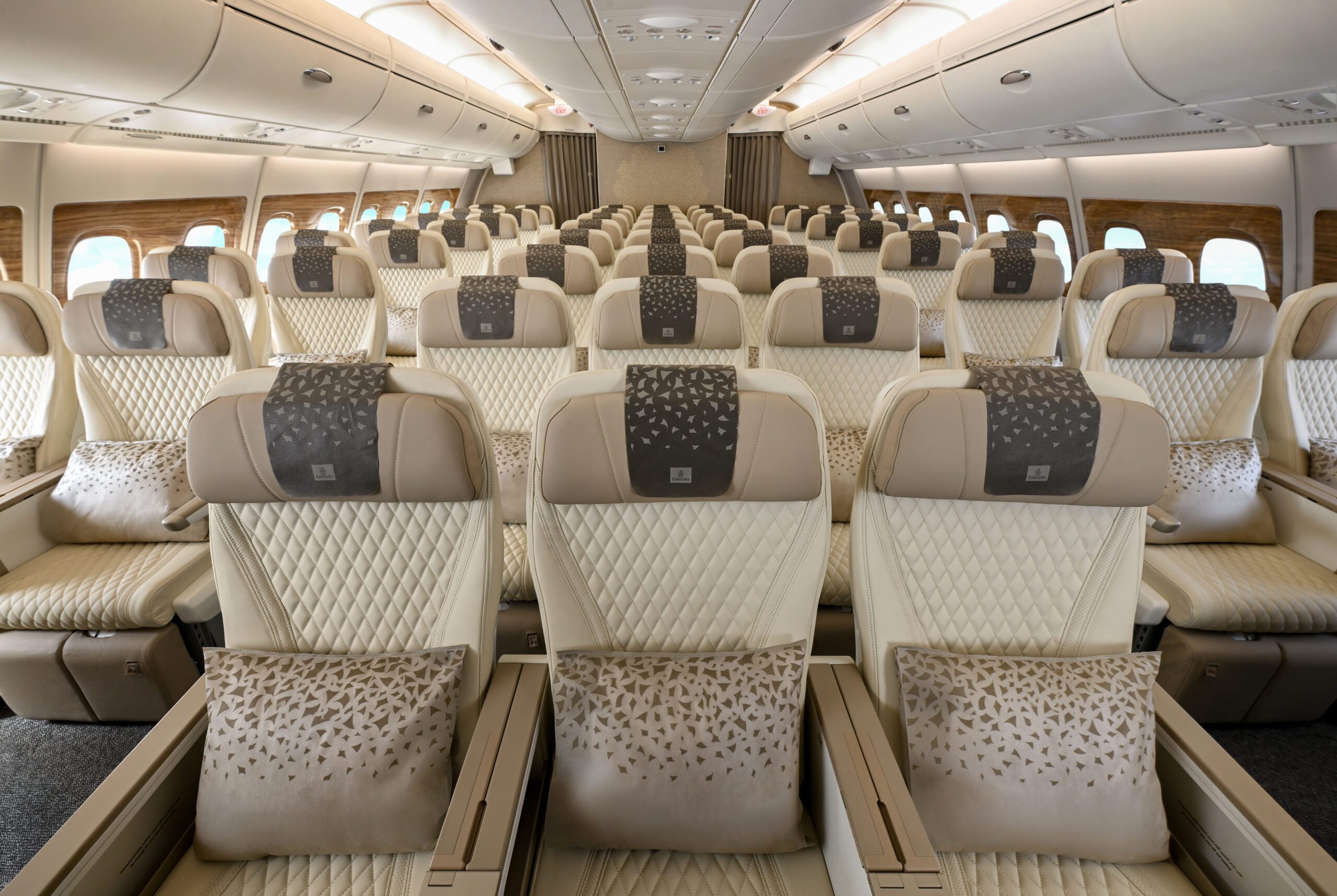 Premium Economy 2-3-2 configuration in the upper deck of the A380 aircraft