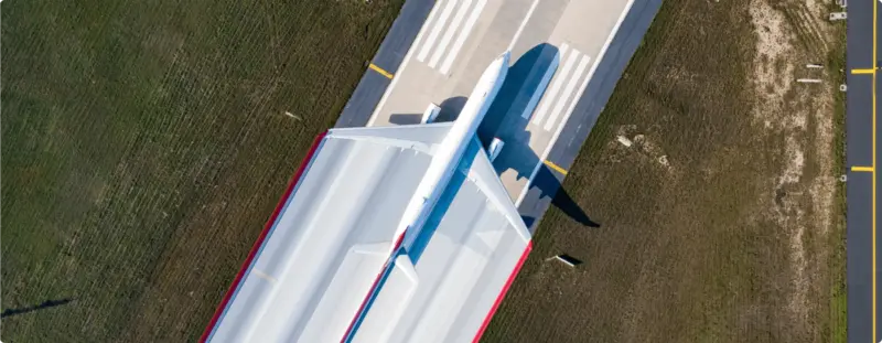 birdseye view of a plane
