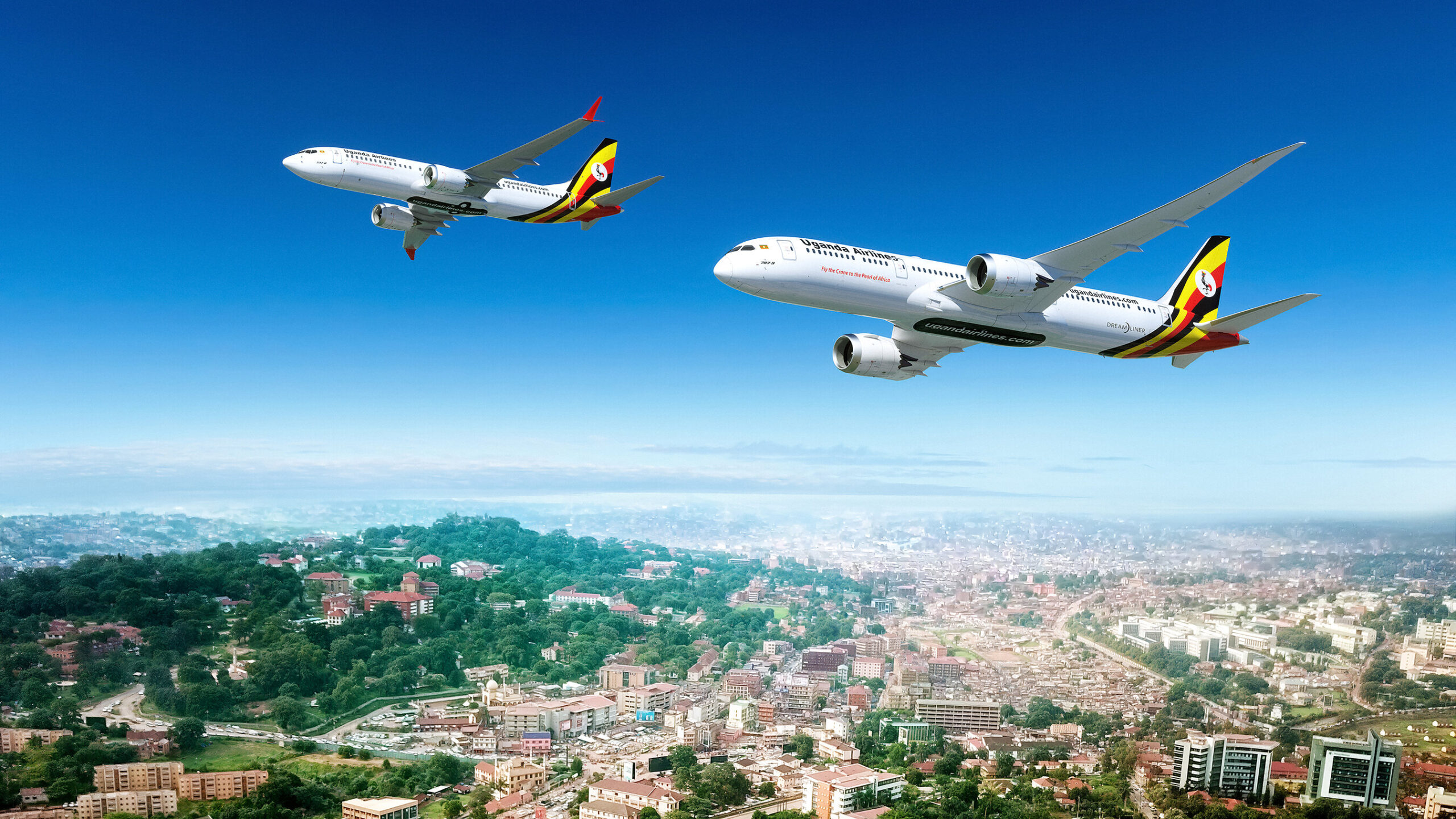 Uganda Airlines has stated intentions to order a set of four 737-8 and four 787-9 airplanes