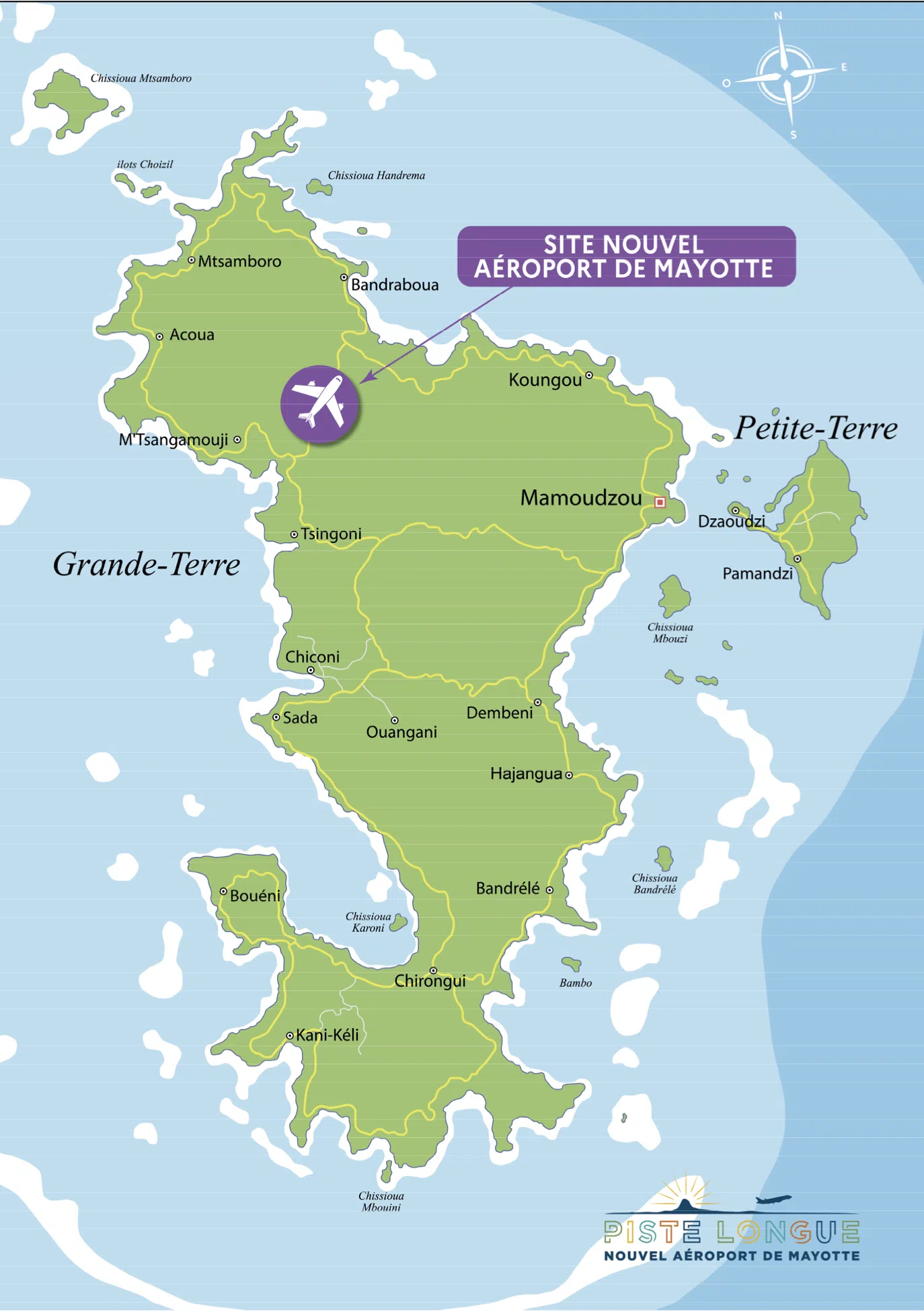 The future airport in Mayotte, a French overseas territory in the Indian Ocean
