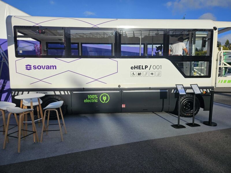 Sovam's eHELP/001 — a 100% electric ambulift for passengers with reduced mobility.