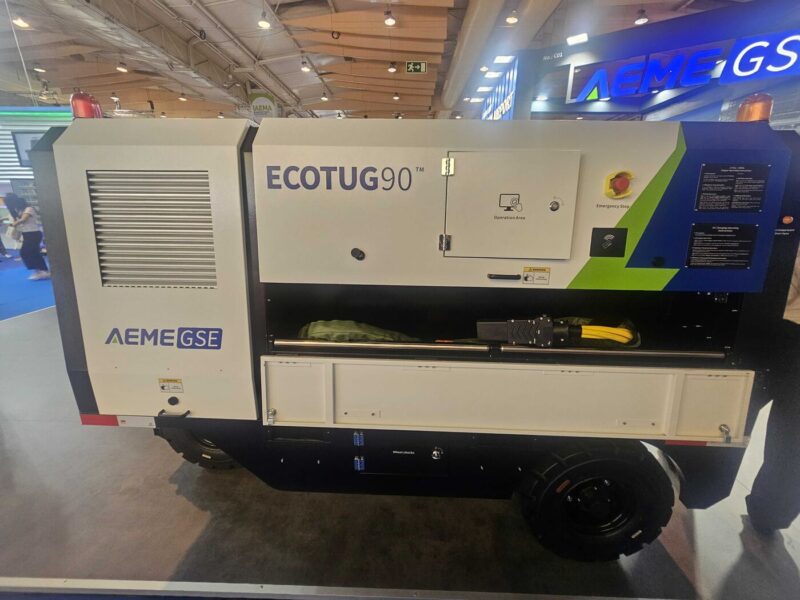 AEME GSE's Ecotug90, with its DC fast-charging panel on show.